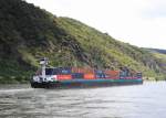 Containerschiffe/366266/das-niederlaendische-containerschiff-camaro-iv-am Das niederlndische Containerschiff 'Camaro IV' am 21. August 2014 auf dem Rhein.