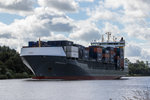 Containerschiffe/523718/die-charlotta-am-29-august-2016 Die 'Charlotta' am 29. August 2016 auf dem Nord-Ostsee-Kanal' bei Hochdonn.