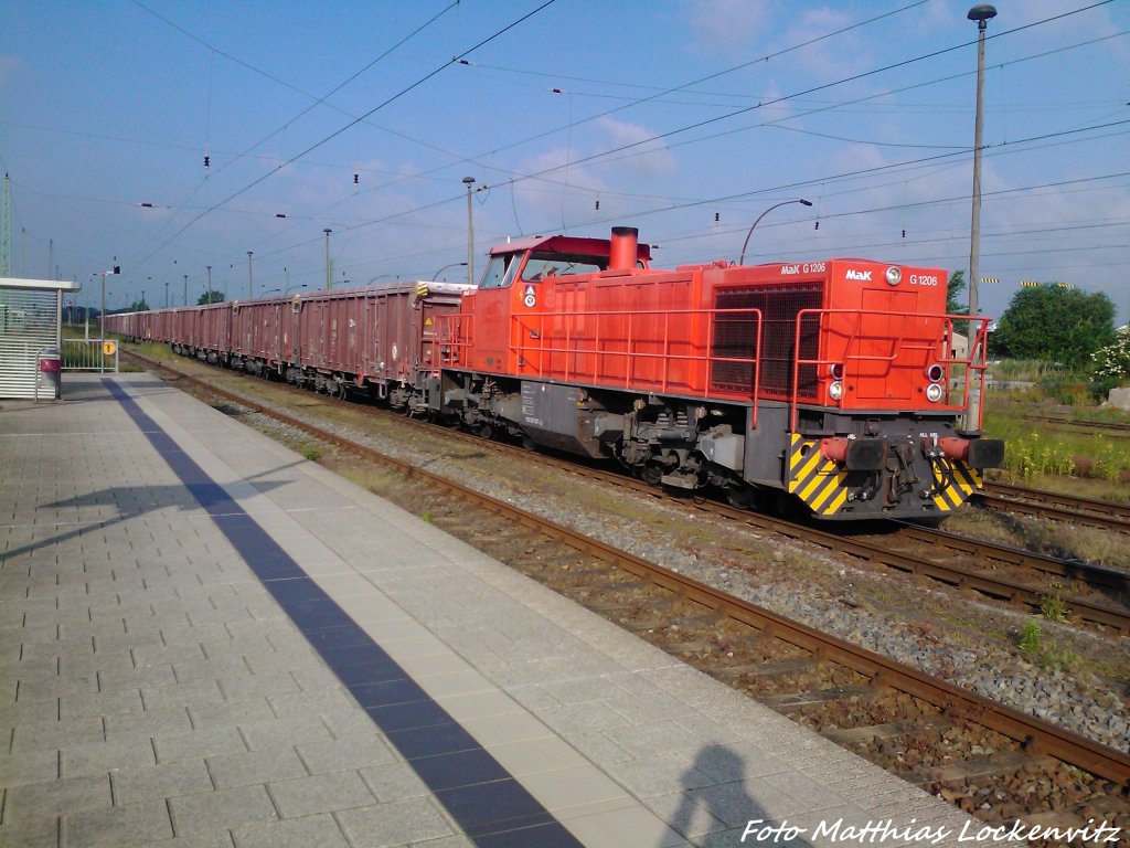 MaK G1206 der CFL in Bergen auf R�gen am 22.6.13