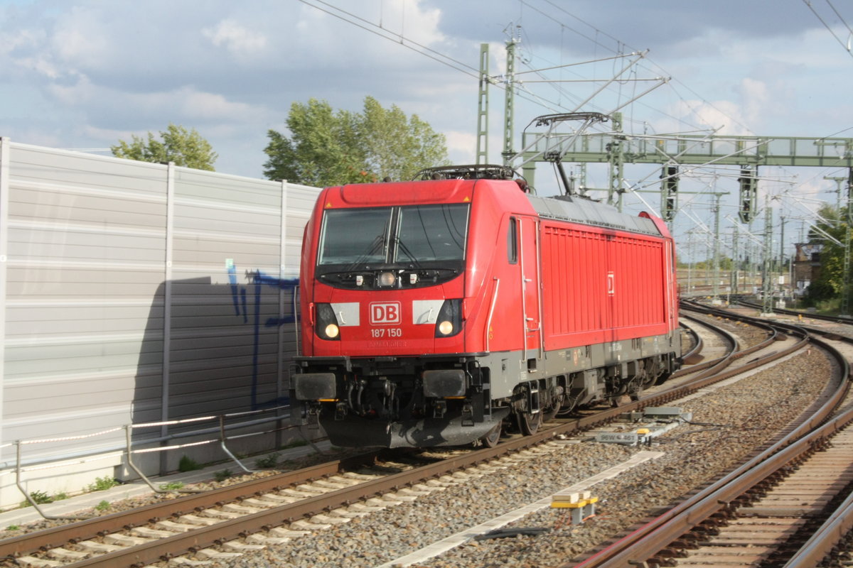 187 150 in der G�terumfahrung am Hauptbahnhof Halle/Saale am 12.9.19