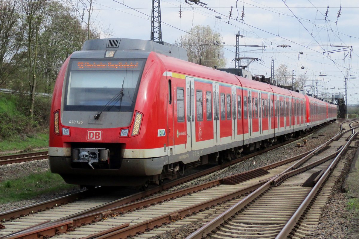 DB 430 125 treft am 28 M�rz 2017 in Mainz-Bischofsheim ein.