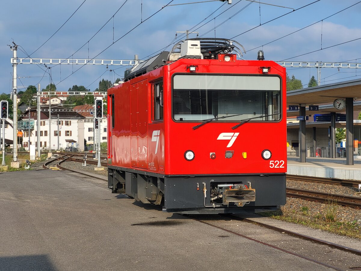 Die CJ Gem 2/2 522 steht in Le Noirmont.
26. Juni 2024 