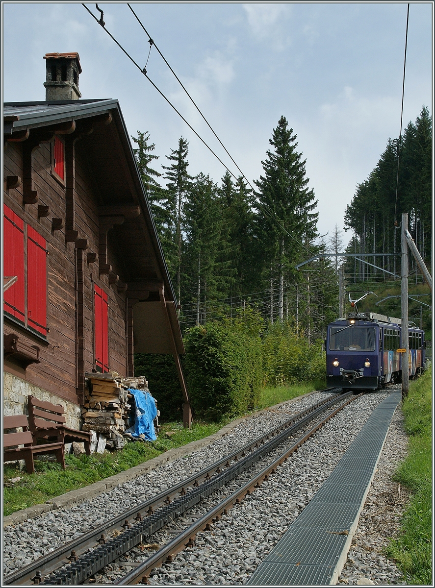 Ein Rochers de Naye Bhe 4/8 bei Cr^t d'y-Bau.
28. Aug. 2012 