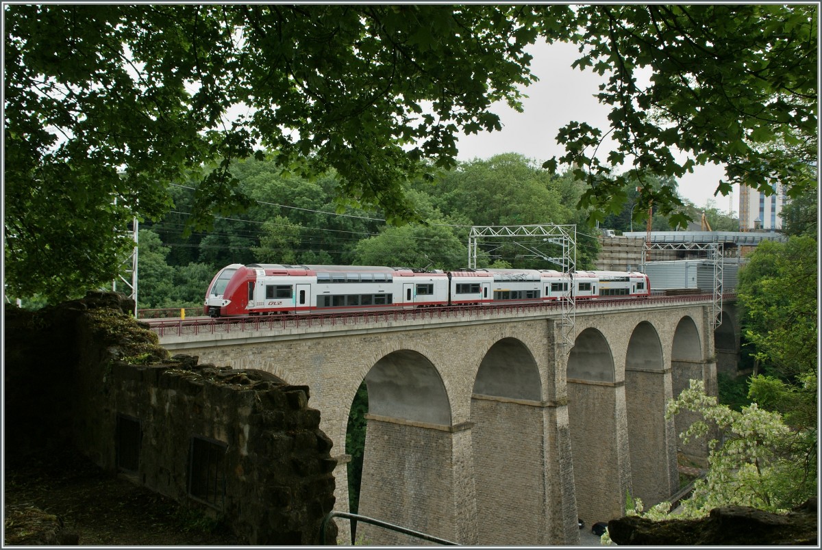 Eine CFL  Computermaus  kurz nach der Abfahrt aus Luxembourg Stadt.
14. Juni 2013