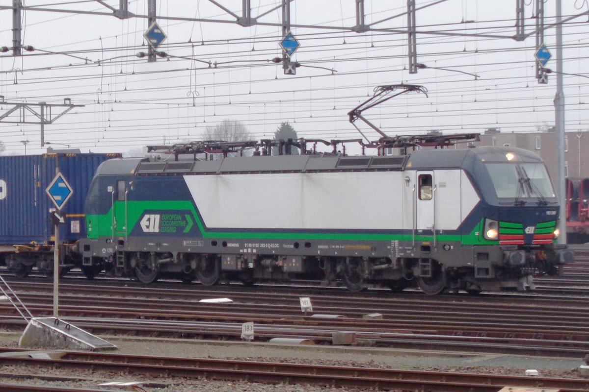 ELL 193 283 macht eine Pause in Lage Zwaluwe am 24 M�rz 2019. 