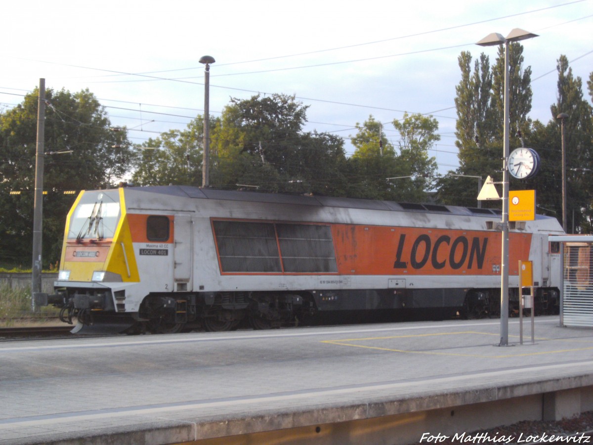Locon 401 im Bahnhof Bergen auf R�gen am 13.7.14