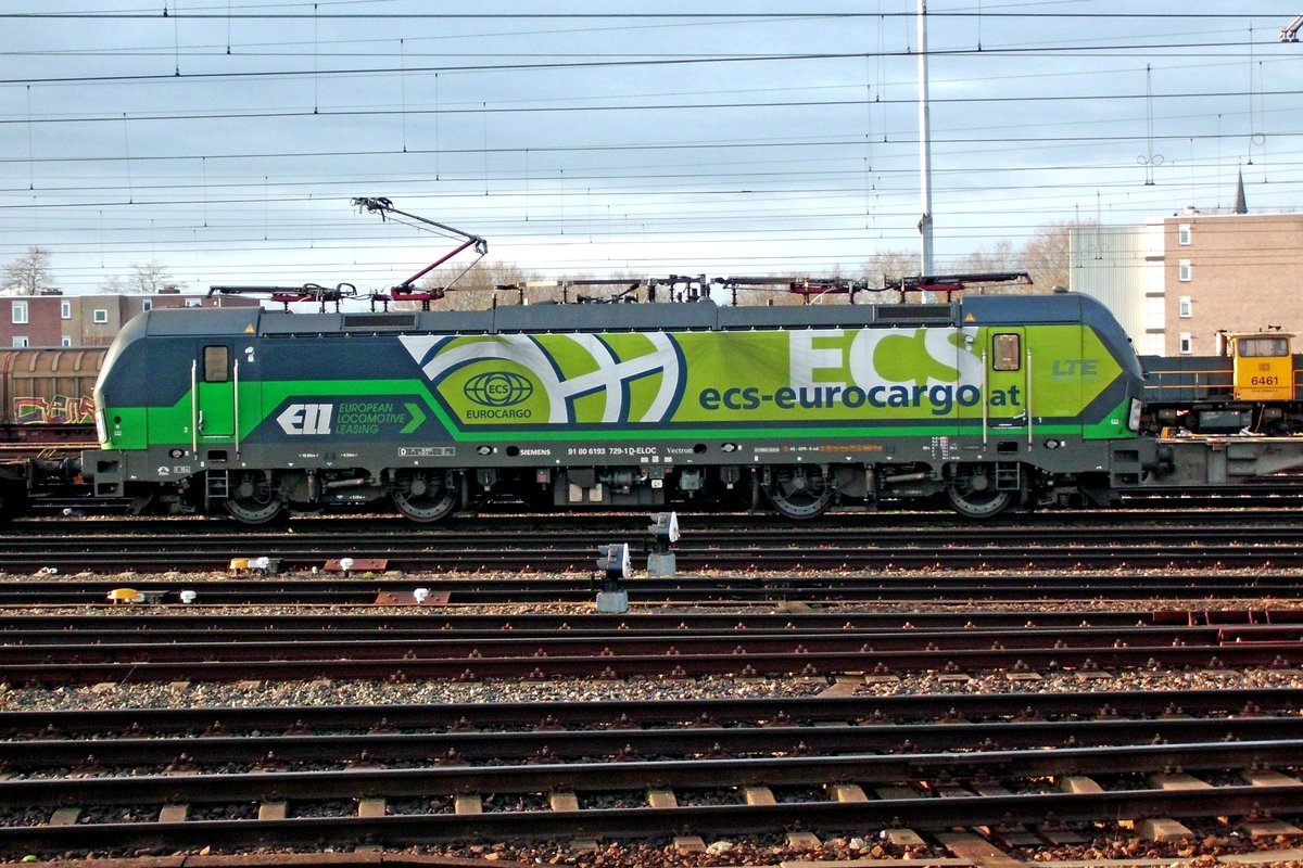 LTE 193 729 ist am 21.Dezember 2019 in Venlo eingefahren und wird nach edine kurze Pause weiterfahren nach Kijfhoek
