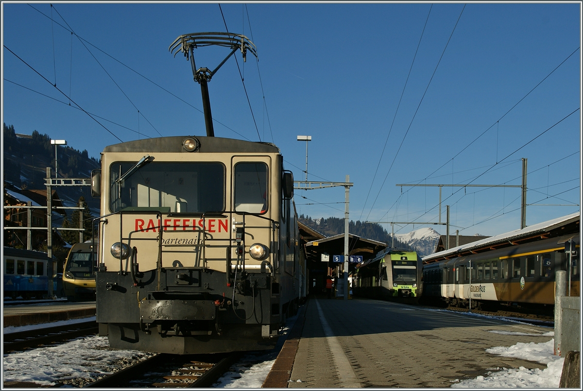 MOB GDe 4/4 (Serie 600) in Zweisimmen.
5. Dez. 2013