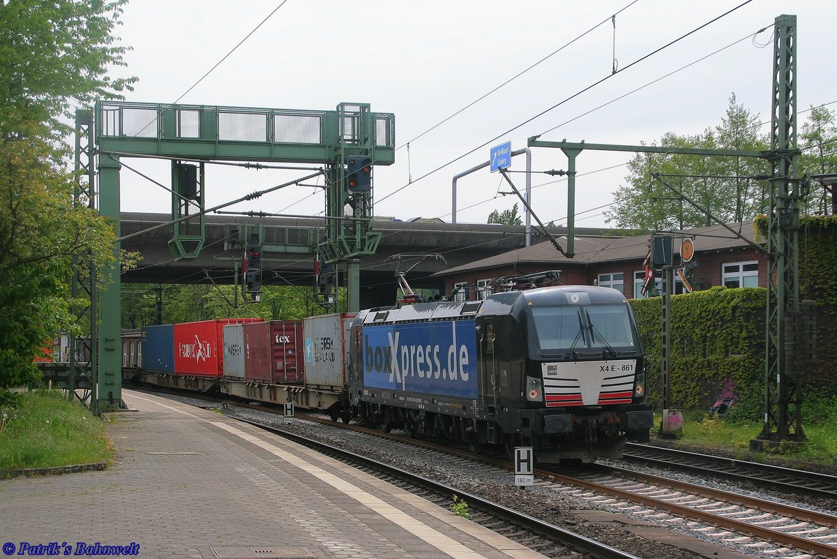 MRCE/boxXpress 193 861 mit Containerzug
am 08.05.2019 in Hamburg-Harburg