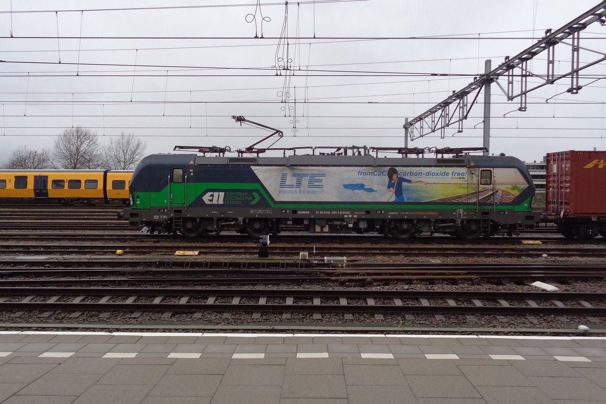 Seitenblick auf LTE 193 263 in Nijmegen am 28 J�nner 2019.