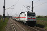 146 566 bei der Durchfahrt in Z�beritz am 29.4.22