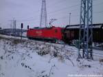 Am 21.3.13 Wartet 185 298-6 auf Die Weiterfahrt im Bahnhof Stralsund-R�gendamm.