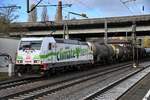 185 326-3 fuhr mit einen tanker durch hh-harburg,24.11.22