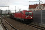 187 154 mit einen G�terzug in der G�terumfahrung am Bahnhof Halle/Saale Hbf am 12.9.19