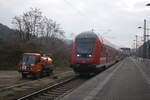 146 017 verl�sst als S1 mit ziel Mei�en-Triebischtal den Bahnhof Bad Schandau am 13.3.24