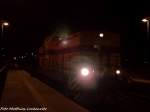Am 8.12.09 ist im Bahnhof Bergen auf R�gen eine V100 mit Geplatzten K�hlwasserschlau liegen geblieben