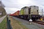 CapTrain 203-103 steht mit ein UBC-Containerzug am 18 M�rz 2018 in Lage Zwaluwe.