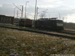 MEG 155 XXX und MRCE ES 64 F4 - 038 auf dem Gel�nde des Ausbesserungswerk in Dessau Abgestellt am 5.2.15