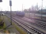 SRI 151 170 beim Rangieren f�r die R�ckfahrt nach Lancken im Bahnhof Bergen auf R�gen am 19.4.13