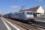 OMA LIESEL, auch als 185 540 bei TX Log bekannt, zieht am 18 Mai 2023 ein KLV durch Donauw�rth.