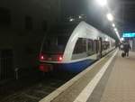 646 XXX der UBB mit ziel Swinem�nde (PL) im Bahnhof Stralsund Hbf am 4.1.19