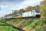 Macquirie 186 238 in NS-Dienst durchfahrt Tilburg Oude Warande am 23 November 2018.