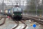Am 17 Februar 2023 schleppt RTB 193 727 die PCC-KLV durch Zutphen nach Rotterdam-Waalhaven.