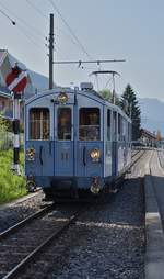Der schön aufgearbeitete MOB N° 11 der Blonay-Chamby Bahn in Blonay.
