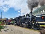 Die BFD HG 3/4 No 3 wartet in Blonay auf die Abfahrt nach Chaulin.