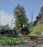 In Chaulin angekommen, dampft die SEG G 2x 2/2 105 der Blonay Chamby Bahn zur Lokbeandlung.

21. Juni 2026