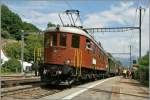 100 Jahre BLS: Ae 6/8 205 in Ausserberg.