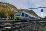 Zwei  Lötschberger  auf ihrer Fahrt von Zweisimmen nach Bern beim Halt in Boltigen.