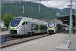 Im BLS /MLB Bahnhof von Grenchen Nord kreuzen sich der BLS MIKA RABe 528 109 als IR 1869 von Biel/Bienne nach Basel und der BLS MIKA RABe 528 134 als IR 1868 auf der Fahrt von Basel SBB nach Biel/Bienne. 

20. Mai 2026