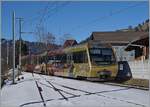 Der MOB ABt 344 - Be 4/4 5004 - Bt 244 verlässt Matten in Richtung Zweisimmen.