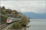 Ein SBB ETR 610 bei St-Saphorin.