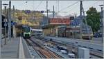 Der BLS RABe 528 112 von Bern kommend erreicht Zweismmen.